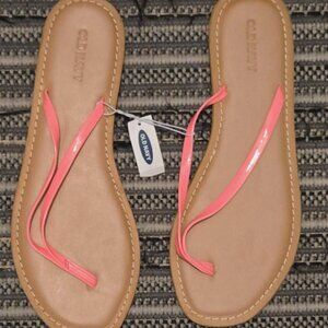 Old Navy Faux-Leather Capri Women's Sandals w/Pink Strap BRAND NEW
